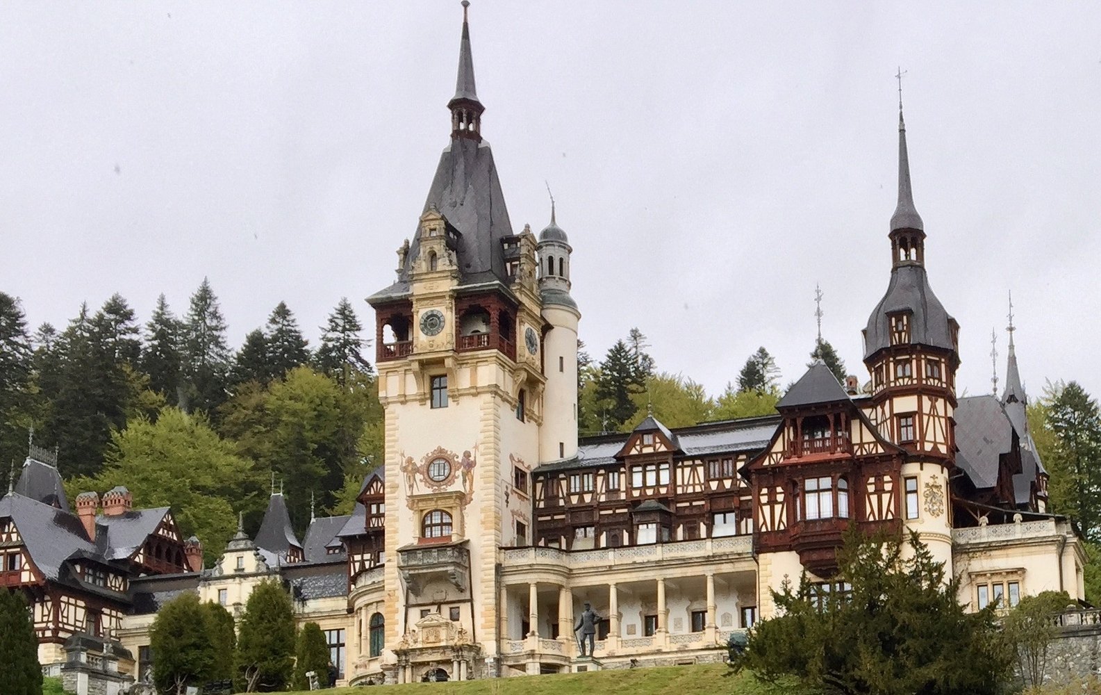 Sinaia castle in Romania - symbolising a fairy godmother as required by the romanian wine industry