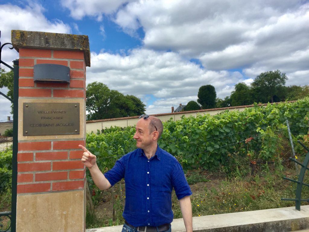 Matthew at Clos St.-Jacques, owned by Bollinger. 
