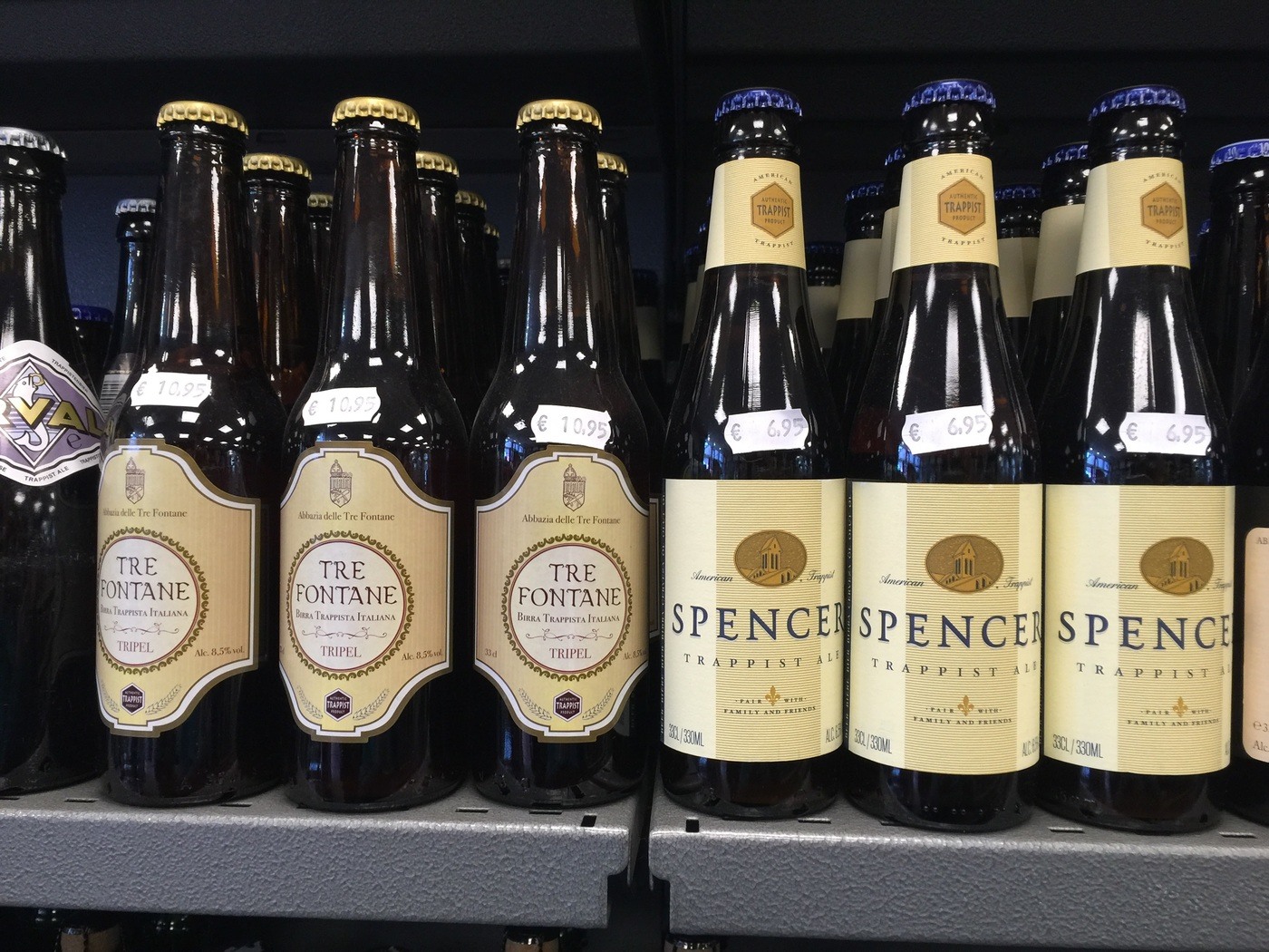 Trappist beers in Bruges beer shop