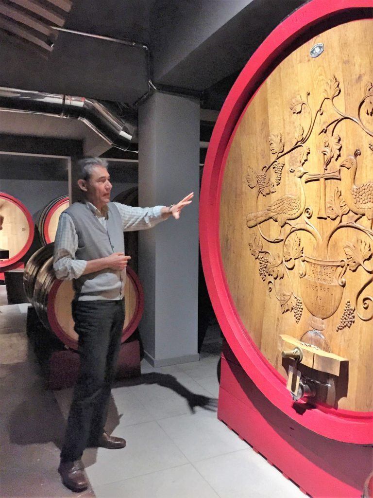 Large oak cask used in the wine making of Amarone della Valpolicella at Quintarelli, considered to be the best producer.