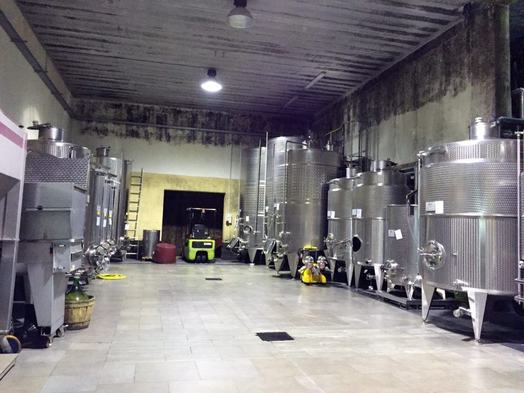 Stainless steel tanks at Piccoli Wine