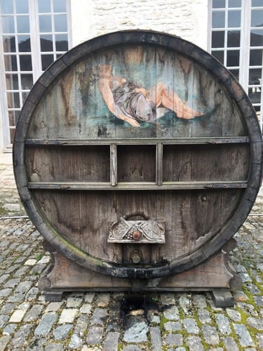 Barrel at Chateau Pommard