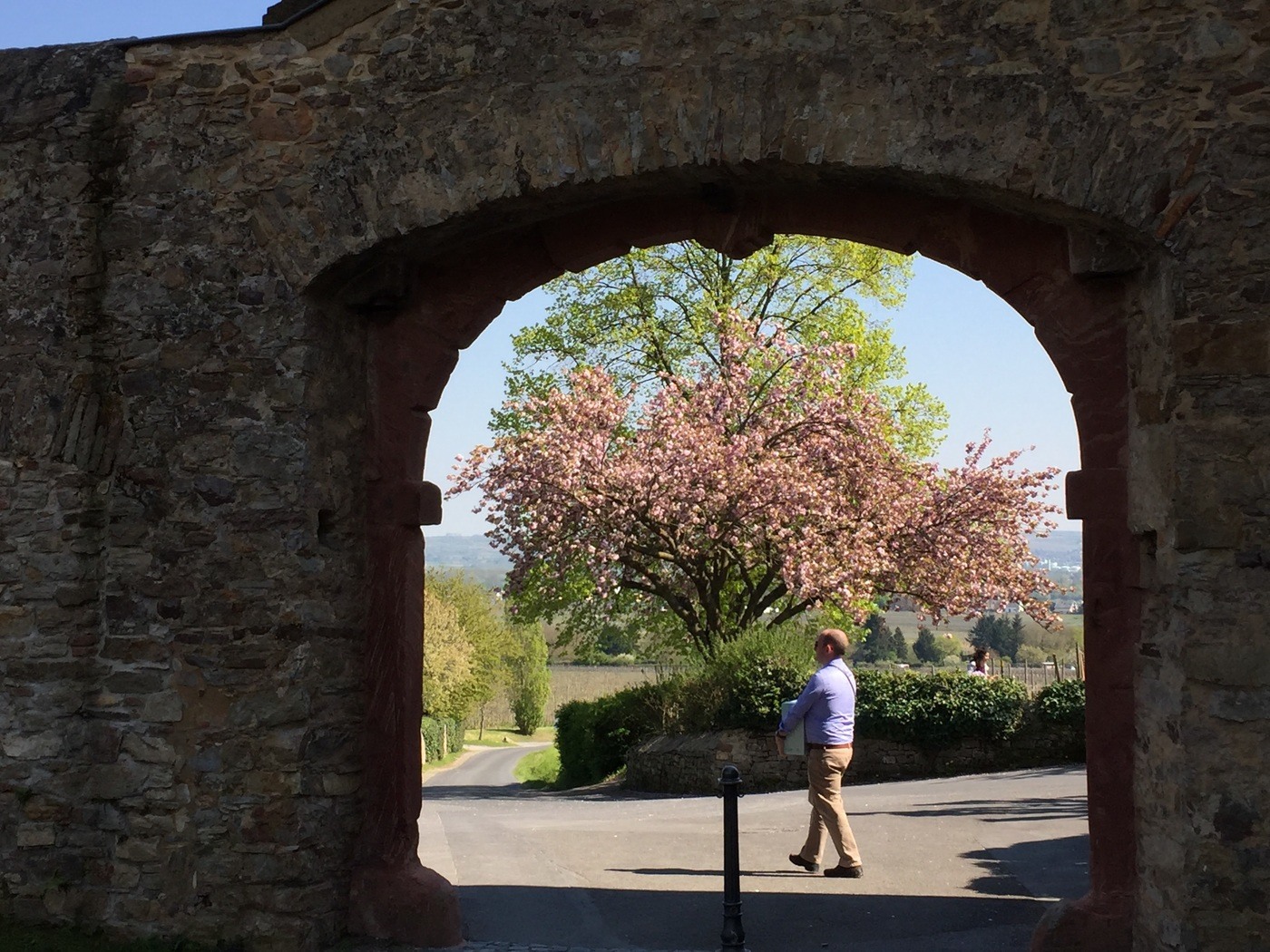 Matthew leaving the Schloss with half a case