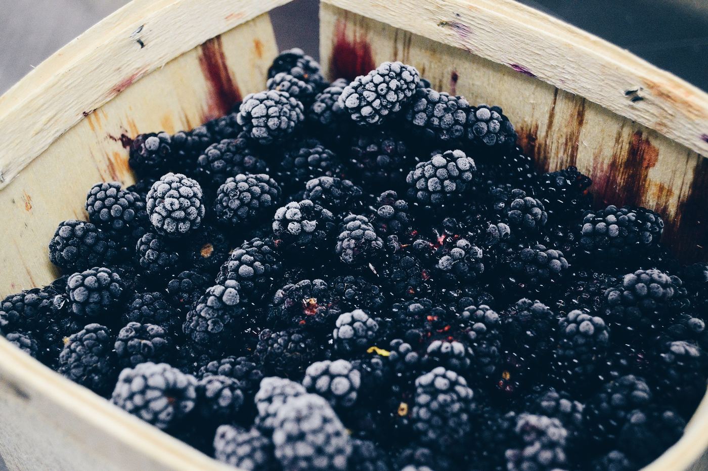 Blackberries in a basket illustrating some of the flavours in Cabernet Sauvignon