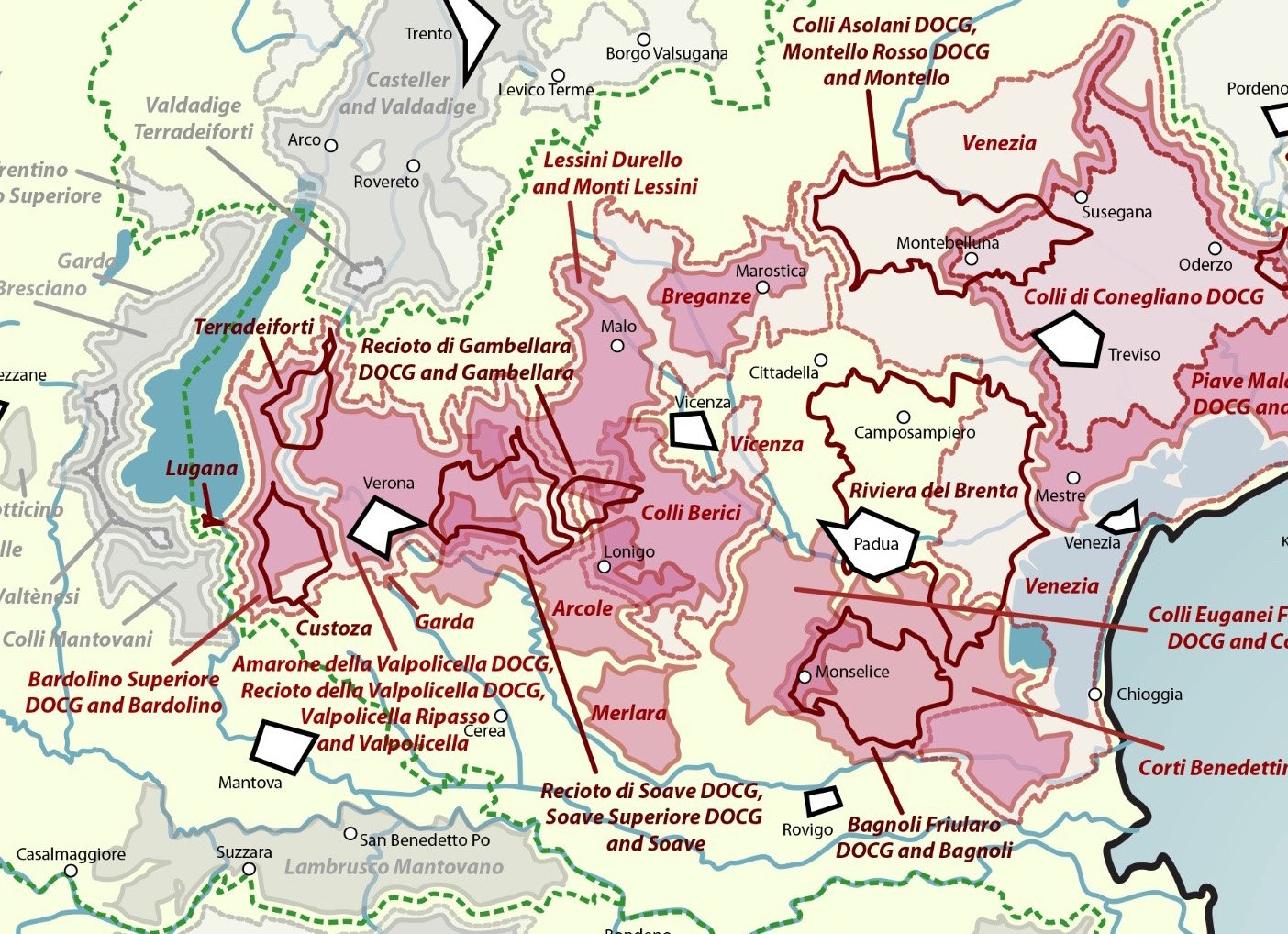 Veneto wine region showing Valpolicella