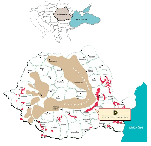 Map showing location of Aurelia Visinescu